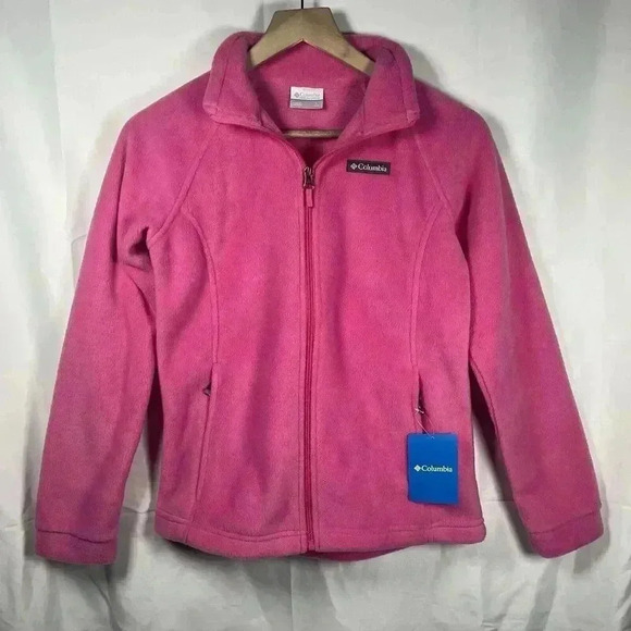 Columbia Benton Springs 2 fleece jacket youth large pink NEW - Picture 1 of 5